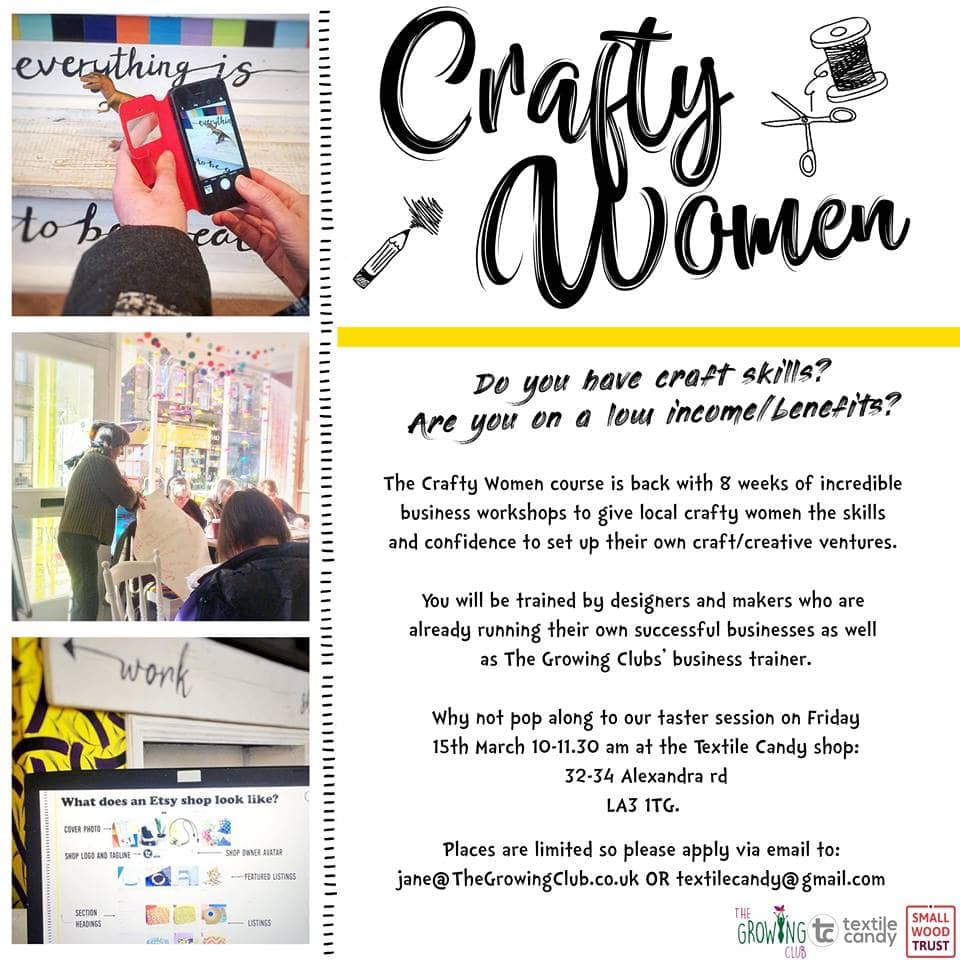 crafty women, the growing club, morecambe, textile candy
